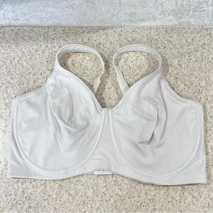 Breezies White Full Coverage Underwire Bra Cotton Blend Plus Size 44DDD